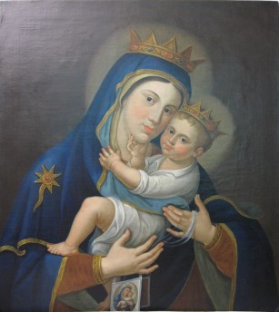 Restauro conservativo del dipinto olio su tela “Madonna del Carmine” fine 1700 Manfredonia