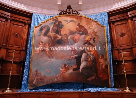 Restauro conservativo dipinto olio su tela raffigurante San Donato Biccari -Foggia-