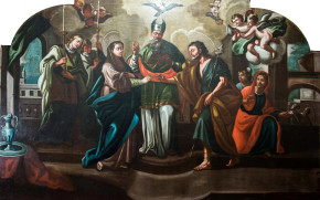 Restauro conservativo dipinto su tela raff. “Lo Sposalizio della Vergine” Chiesa S. Domenico Lucera -Foggia-