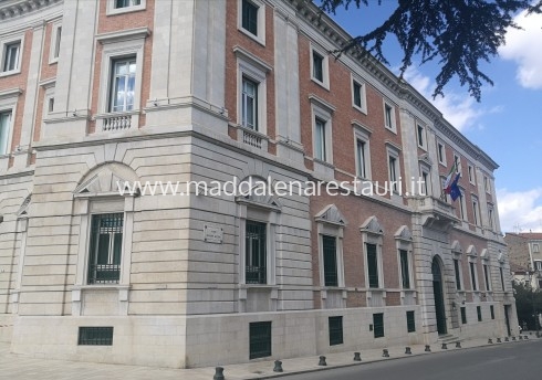 Restauro lapideo facciata Banca D’Italia di Campobasso