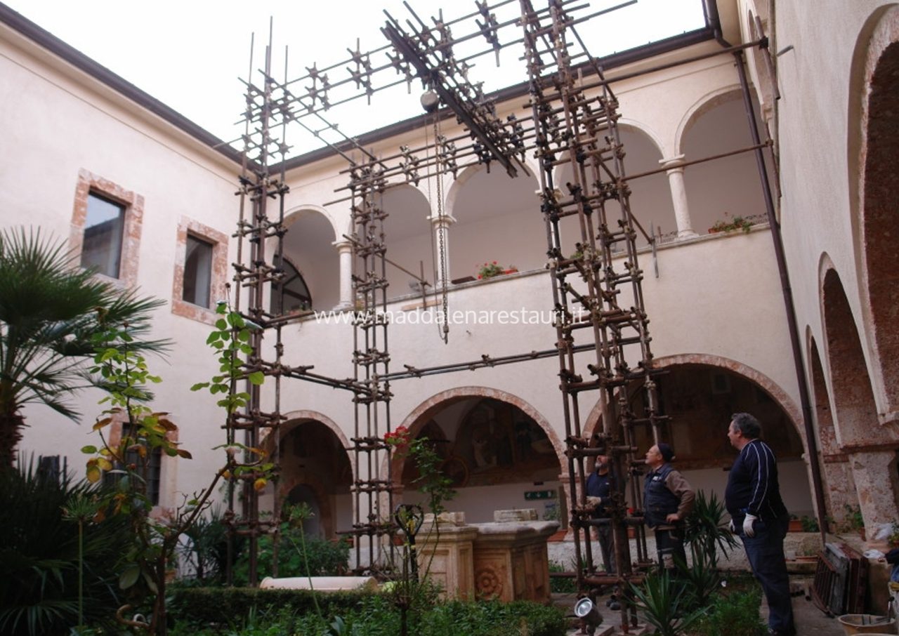 Restauro conservativo dell'opera lapidea Il Pozzo del Convento di Stignano -FG-