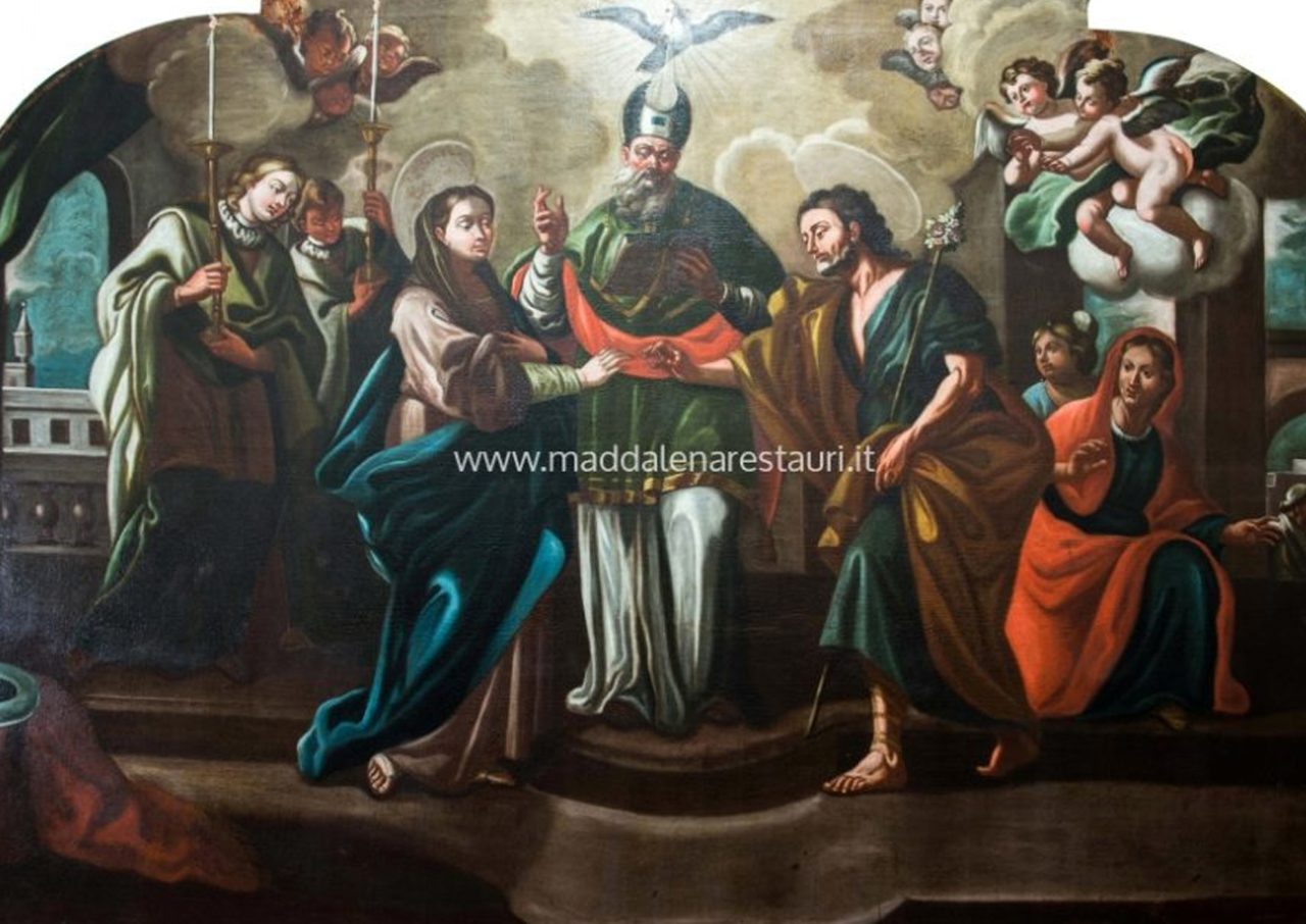 Restauro conservativo dipinto su tela raff. “Lo Sposalizio della Vergine” Chiesa S. Domenico Lucera -Foggia-