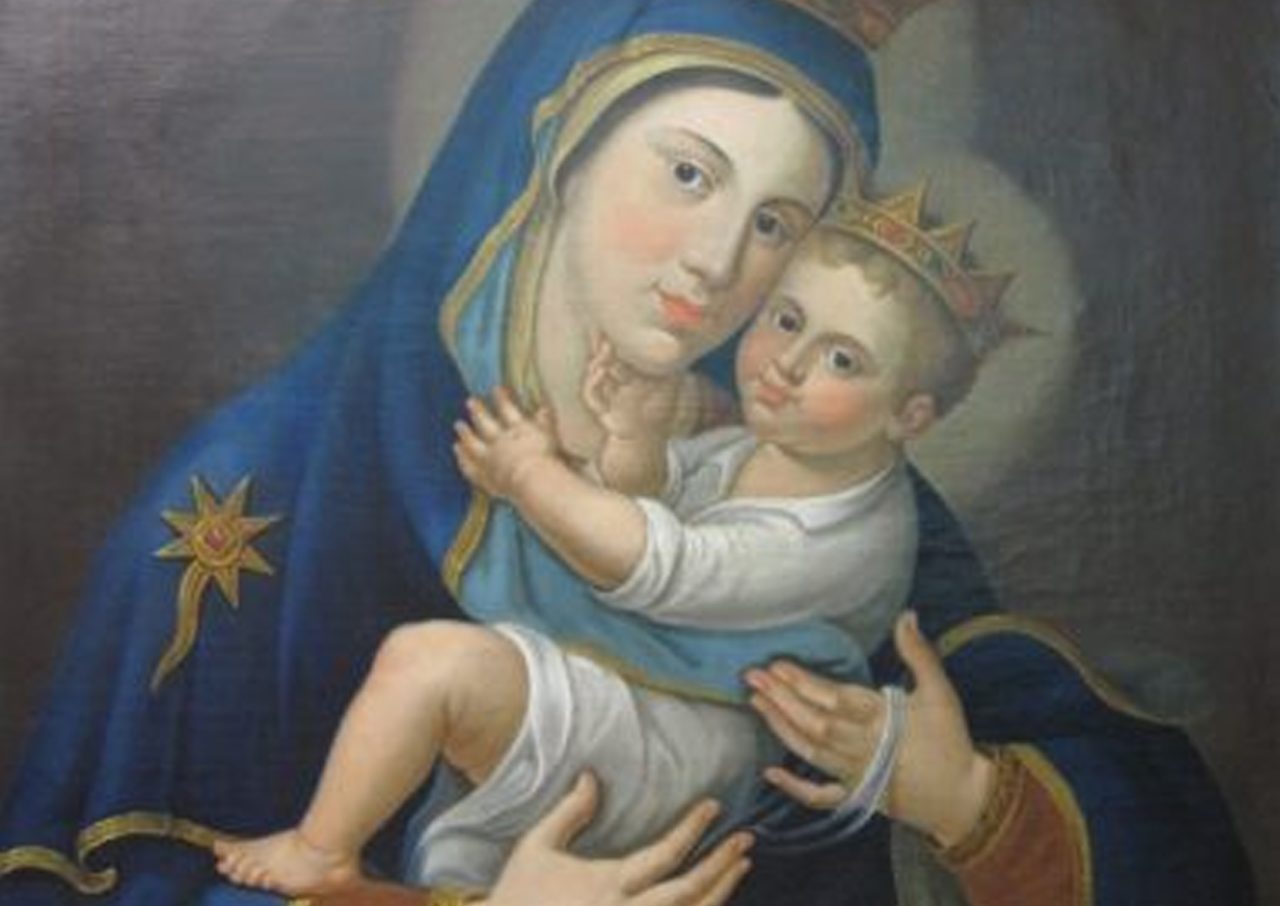 Restauro conservativo del dipinto olio su tela “Madonna del Carmine” fine 1700 Manfredonia